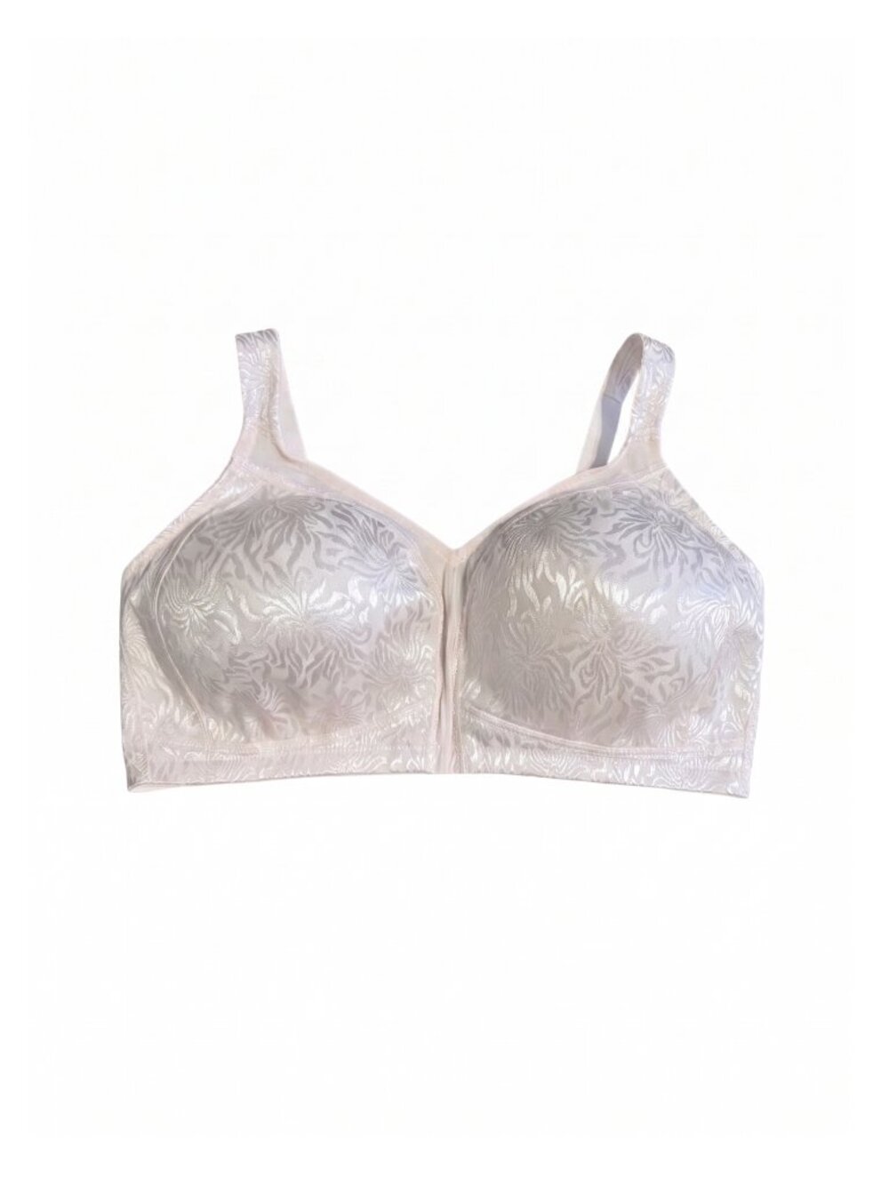 NWT | Light Pink Floral Jacquard Wireless Full Coverage Support Bra 48G